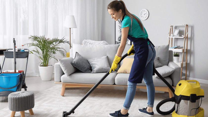 girls cleaning